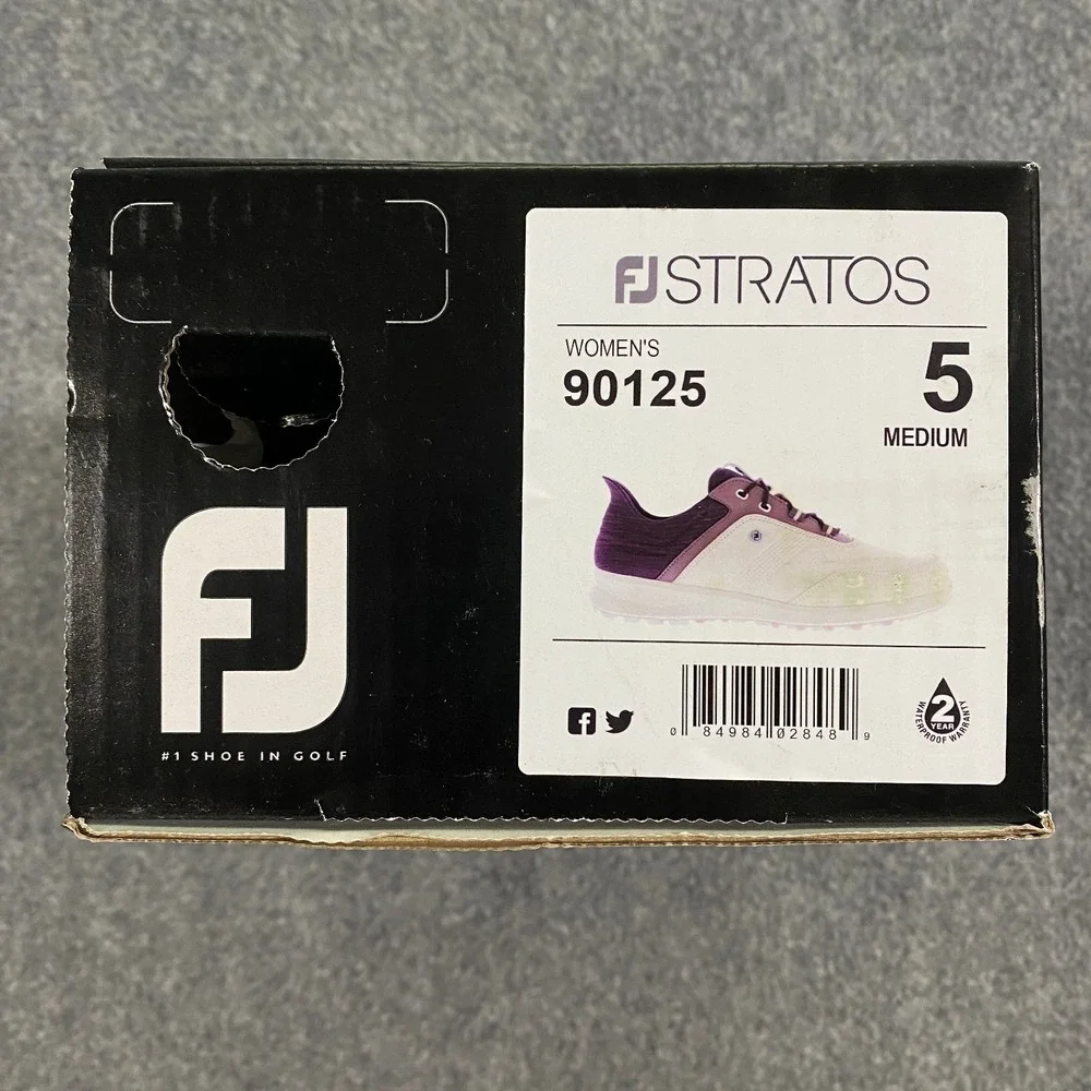 FootJoy FJ Stratos Spikeless Golf Shoes Womens 5 M Vanilla Merlot Versatrax NIB
